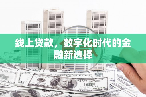 太麻里线上贷款，数字化时代的金融新选择