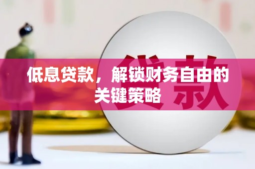 太麻里低息贷款，解锁财务自由的关键策略
