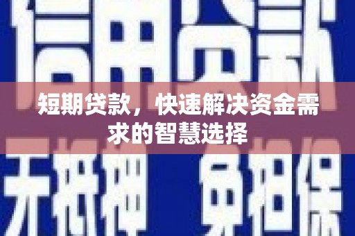 太麻里短期贷款，快速解决资金需求的智慧选择