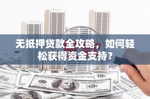 太麻里无抵押贷款全攻略，如何轻松获得资金支持？
