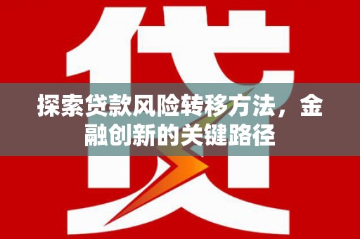 太麻里探索贷款风险转移方法，金融创新的关键路径