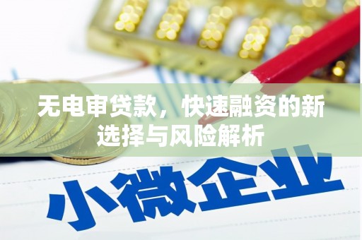 太麻里无电审贷款，快速融资的新选择与风险解析
