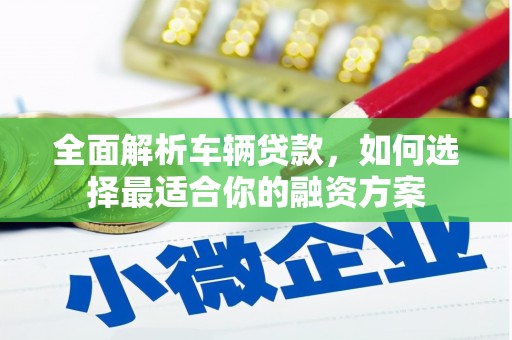 太麻里全面解析车辆贷款，如何选择最适合你的融资方案