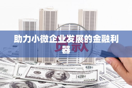 太麻里助力小微企业发展的金融利器